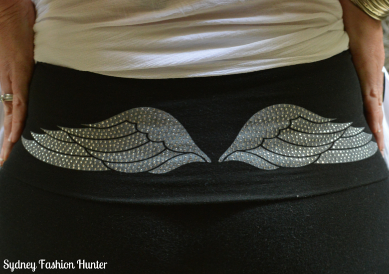 Balck Victoria's Secret Yoga Pants iIth Angel Wings