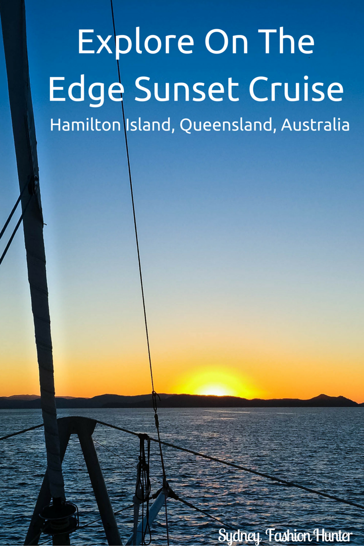 A sunset cruise is a must when in Queensland's Hamilton Island. Try On The Edge. It was brillliant. Read more here http://bit.ly/SFH-Cruise