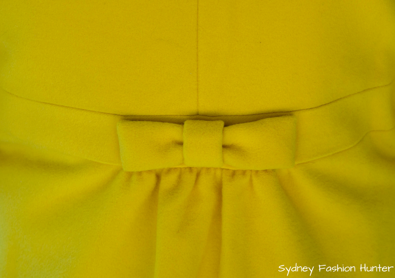 Fash Packing by Sydney Fashion Hunter: Fresh Fashion Forum 48 - Bright Yellow Wool Coat Back Detail