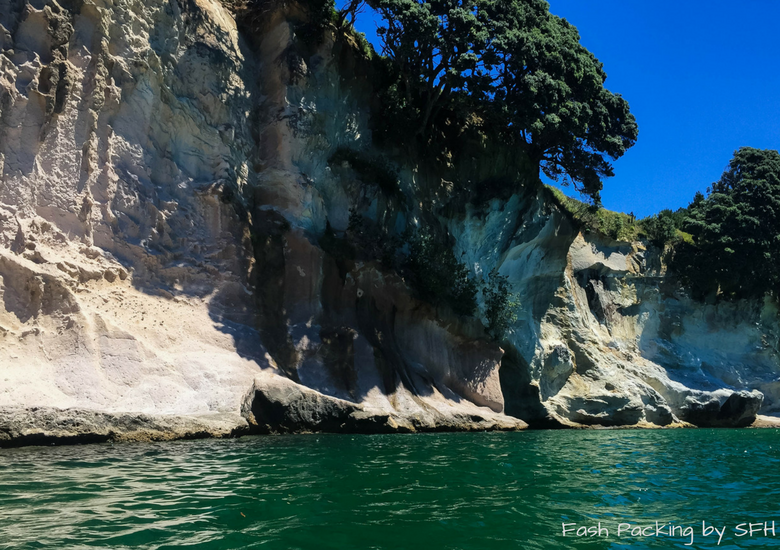 Fash Packing by SFH: Cathedral Cove Kayak Tours - Cliff Face