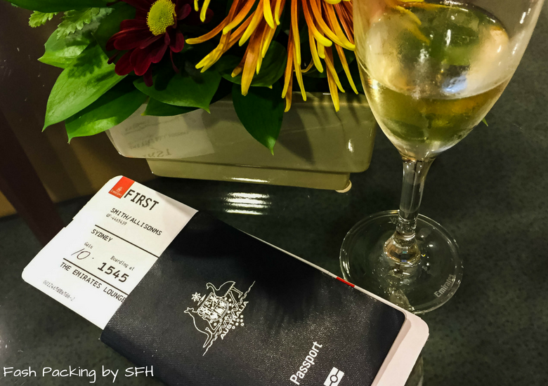 Fash Packing by SFH: Emirates A380 First Class Review - Auckland International Airport Emirates Lounge - Passport