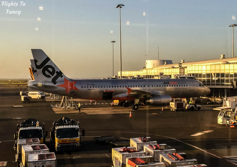 Flights To Fancy: Jetstar A320 Economy Class Review JQ745 SYD-LST - Plane At Sydney Airport