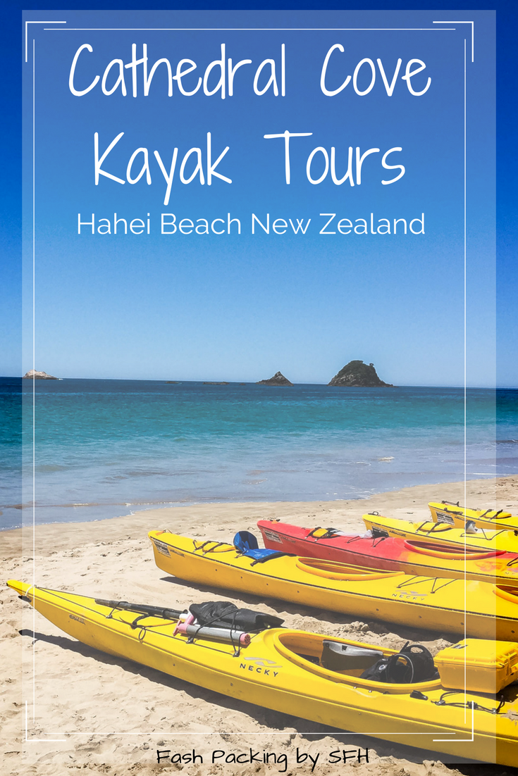 Cathedral Cove kayaking is a must-do in New Zealand and Cathedral Cove Kayak Tours is the best way to see the jewel in The Coromandel's crown. Getting from Whitianga to Cathedral Cove is a little tricky but kayaking Cathedral Cove is well worth the effort. #kayaking #newzealand #coromandel #hahei #kayakingnewzealand