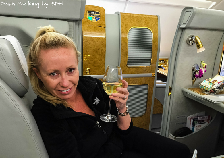 Fash Packing by SFH: Emirates A380 First Class Review EK419 Auckland - Sydney - Sampling The Wine In Emirates First Class