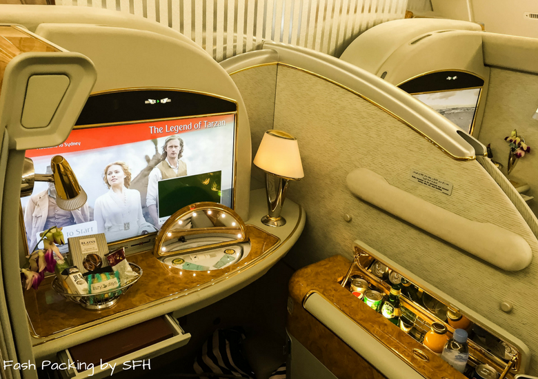 Fash Packing by SFH: Emirates A380 First Class Review EK419 Auckland to Sydney - Emirates First Class Suite