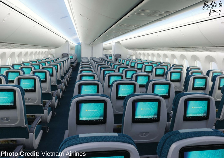 Flights To Fancy: Vietnam Airlines International Economy Class Review - Vietnam Airlines B787 Cabin