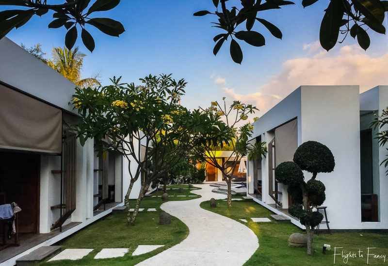 Tropical gardens at our Gili Trawangan Villas