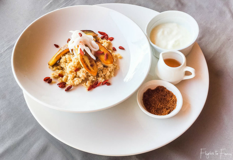 Warm Quinoa for breakfast at Nero Villa Gili Trawangan