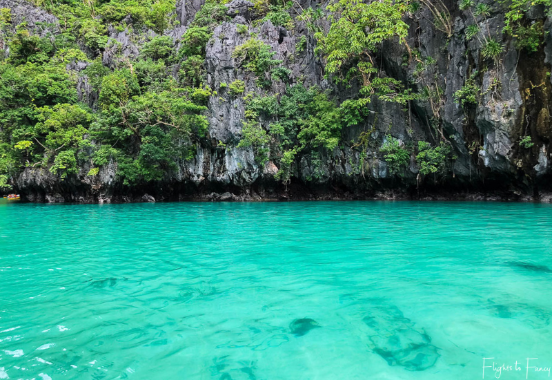 El Nido Tour A - The brilliant crystal clear turquoise water of Small Lagoon El Nido