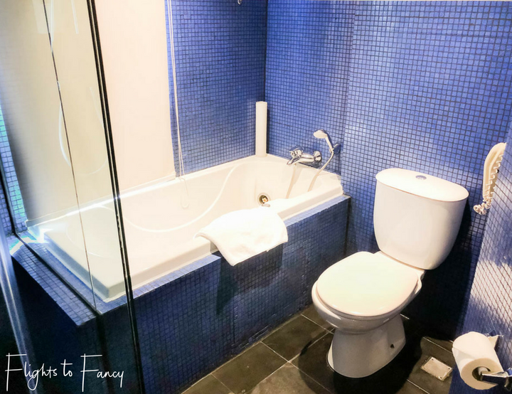 Electric Blue Bathroom at Movenpick Beach Resort Mactan Island - Flights to Fancy