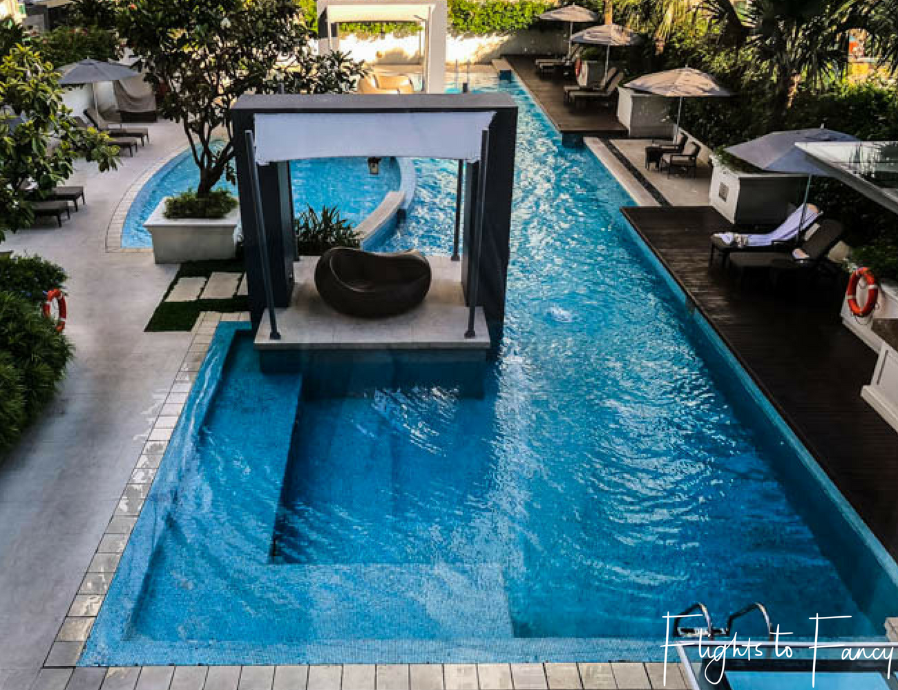 Flights To Fancy @ Raffles Makati - View of the pool from above