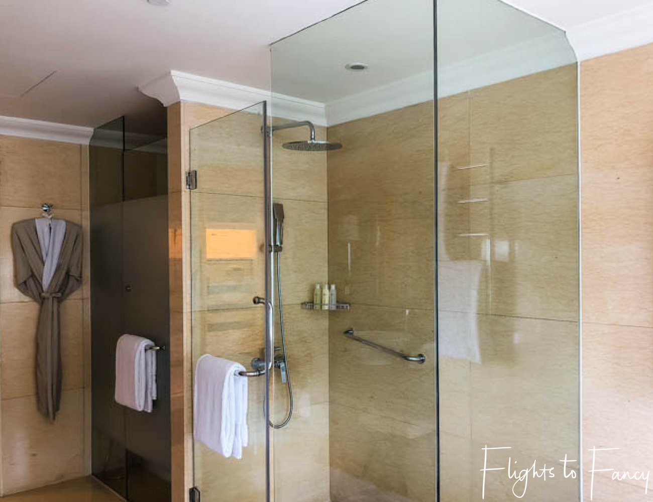 Flights To Fancy at Raffles Manila - The bathrooms are the best in five star hotels in Makati