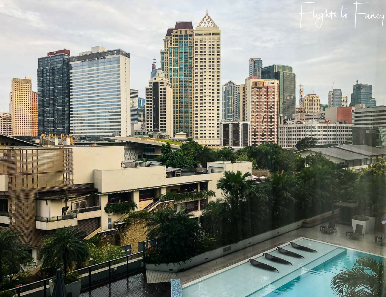 Flights to Fancy - View of Makati Shopping Malls from the Fairmont Makati
