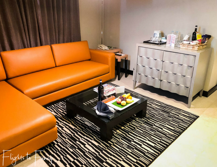 Lounge Room in Movenpick Hotel near Mactan Cebu Airport - Flights to Fancy
