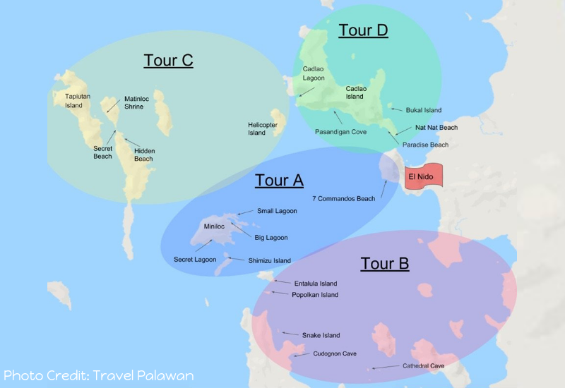 New El Nido Tours Map