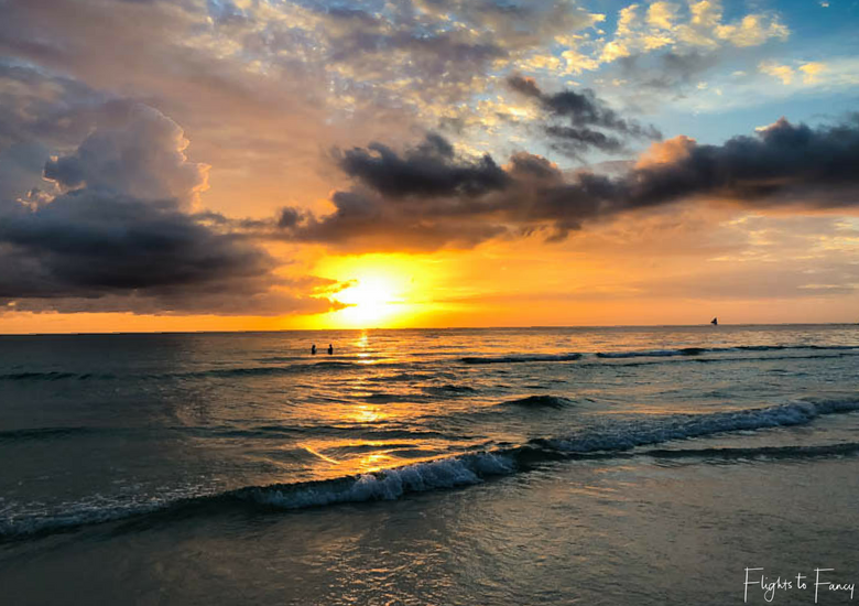 Sunset viewed from the beaches in Boracay are stunning. This one was captured at White Beach in Boracay Station 2. 