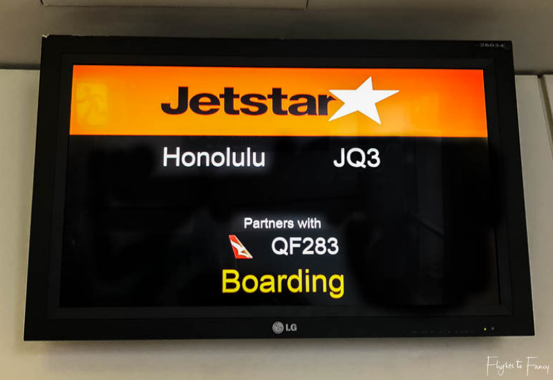 Jetstar JQ3 SYD to HNL Boarding Call