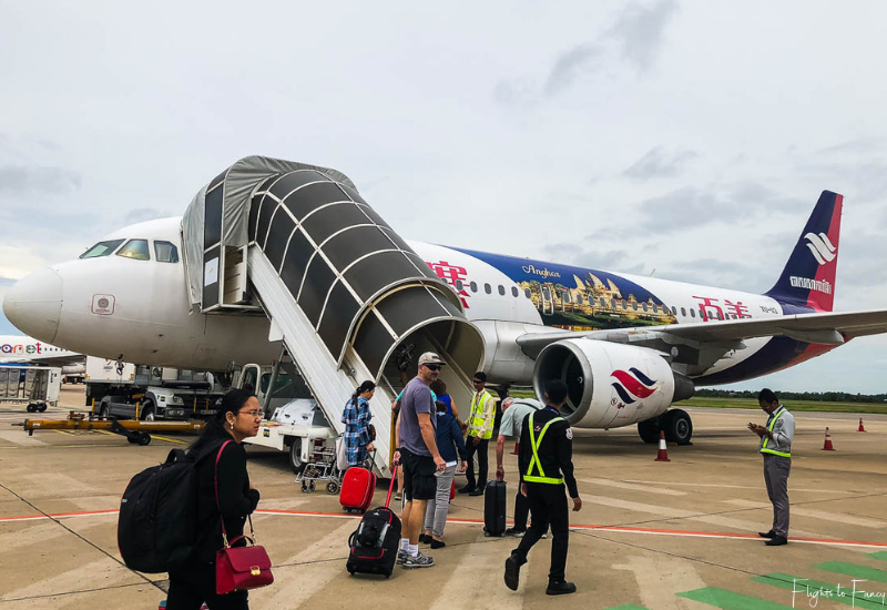 Bassaka Air Siem Reap to Phnom Penh Flights: Boarding flight 5B902