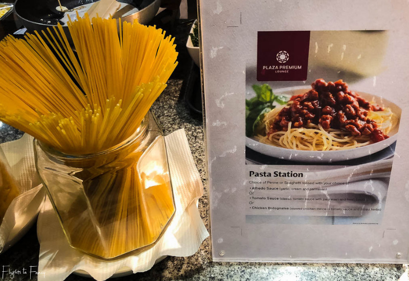 Pasta Station at PNH Airport Lounge