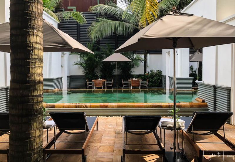 Smaller pool outside our suite at Park Hyatt Siem Reap