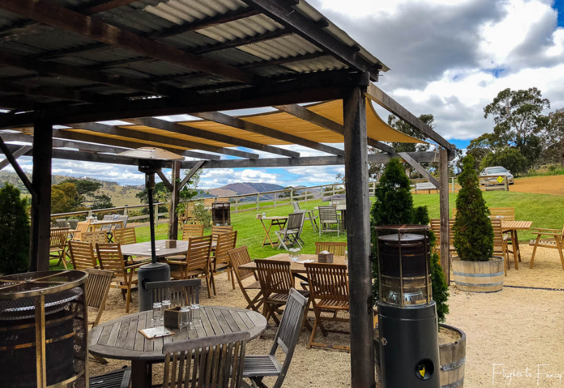 Hobart Wineries: Pooley Wines Outdoor Dining Area