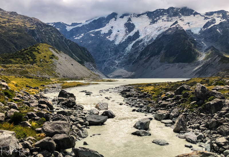 Mount Cook Walks: Hooker River and the Southern Alps from the Hooker Valley Track