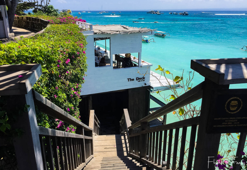 Nusa Lembongan Restaurants - Entrance to The Deck Restaurant Nusa Lembongan