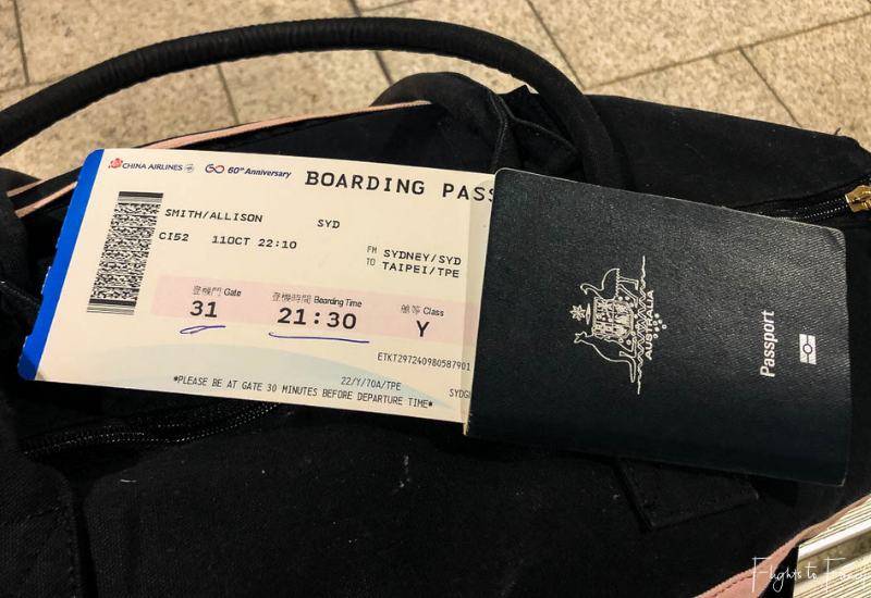 China Airlines Review: Boarding Pass