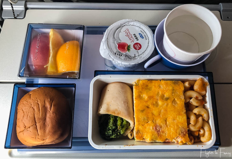 China Airlines Economy Class Meal