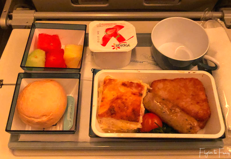 China Airlines Economy Class Breakfast