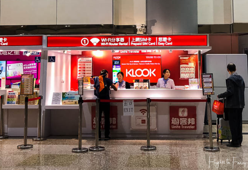Klook Counter at Taipei Airport