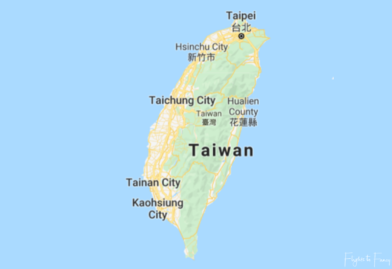 4 Day Taipei Itinerary: Map of Taiwan