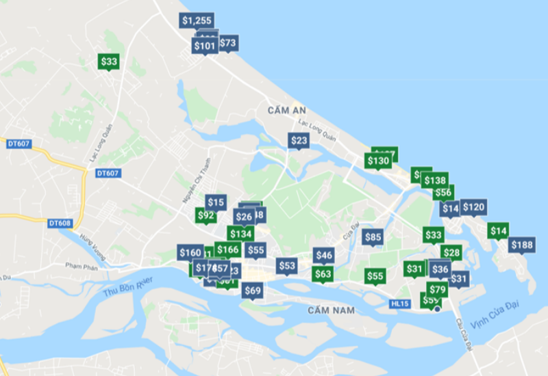 Best area to stay in Hoi An - Map of Hoi An Hotels