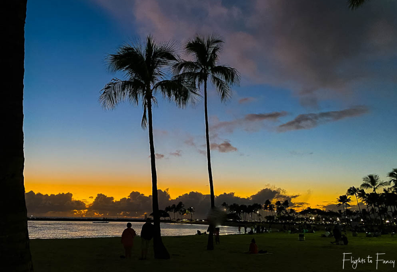 Best Sunsets in Oahu: Hilton Hawaiian Village Waikiki