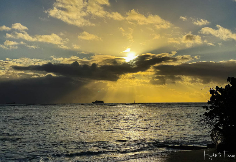 Oahu Sunset view from Rumfire Waikiki